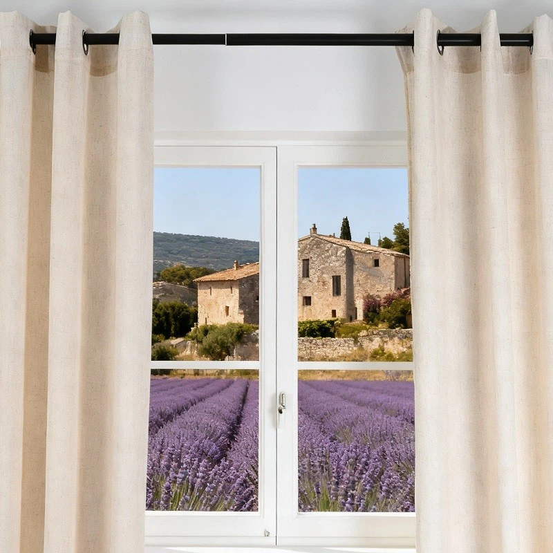 Soft Light Imitation Linen Curtain Fabrics high quality